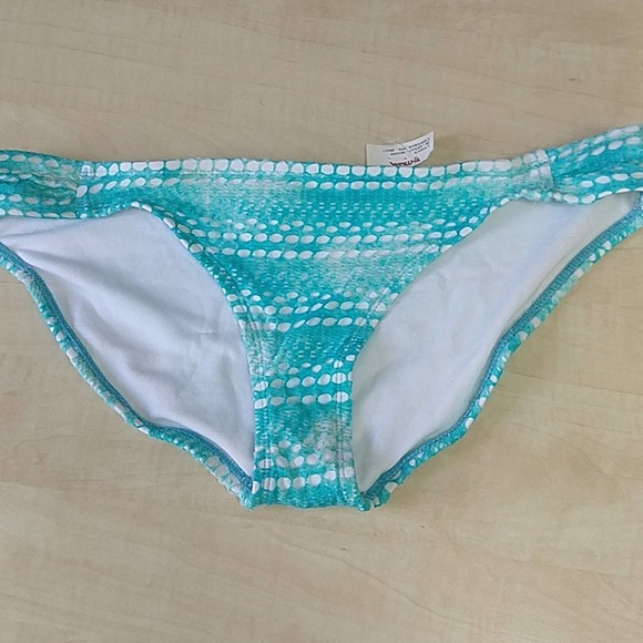 The Bikini Lab Swim Bikini Lab Aqua Eyelet Hipster Bikini Bottom M